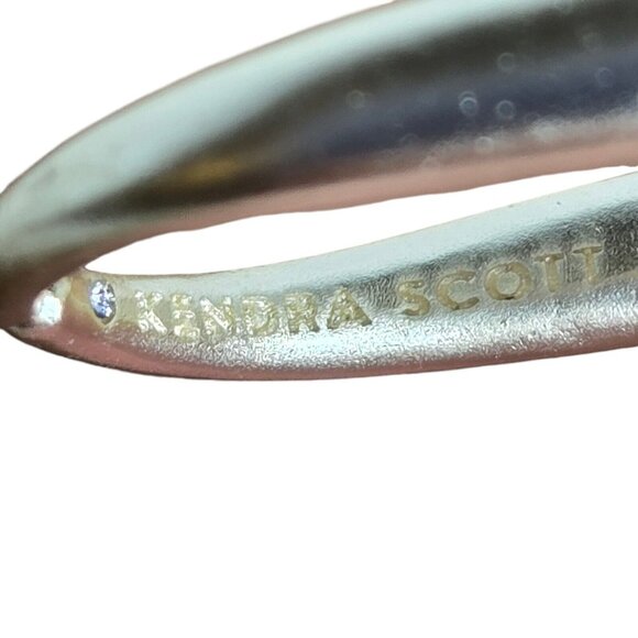 Kendra Scott Iridescent Drusy Ring Davis Gold Tone Sz 8 Adjustable Signed Boho - Picture 3 of 7